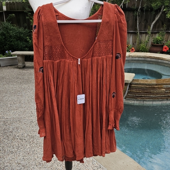 Nwt Free People Desert Dreams Mini Dress tunic S/P - Picture 11 of 15